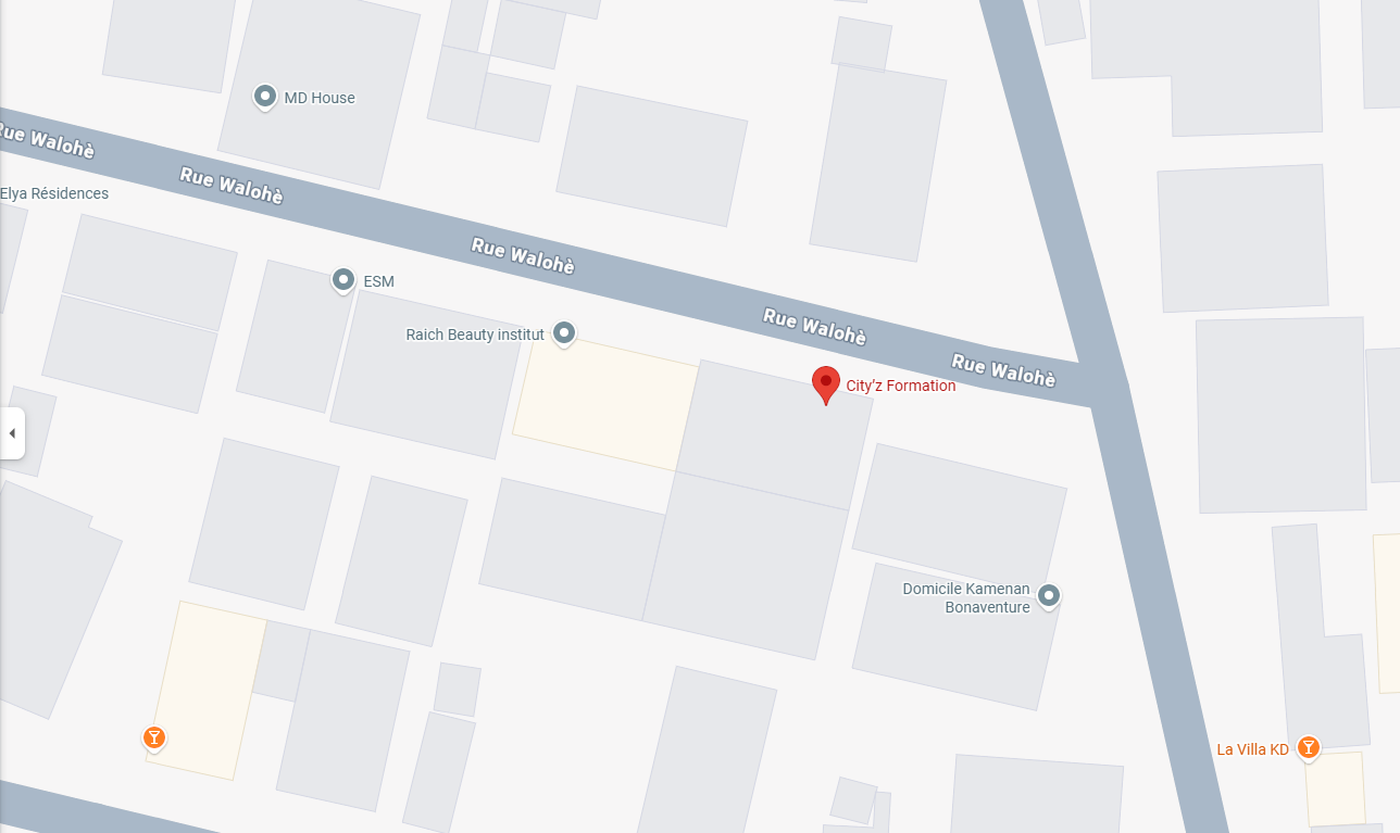 Localisation CITYZ'Formation — Cocody